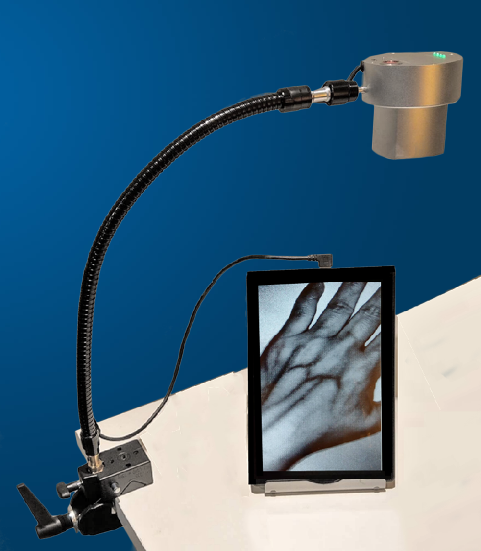 close-up view of VEC03 of vein detecting devices